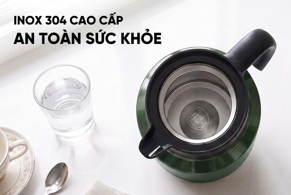 Ấm giữ nhiệt inox 1.0L SUNHOUSE Healthy KS-TH1000IG