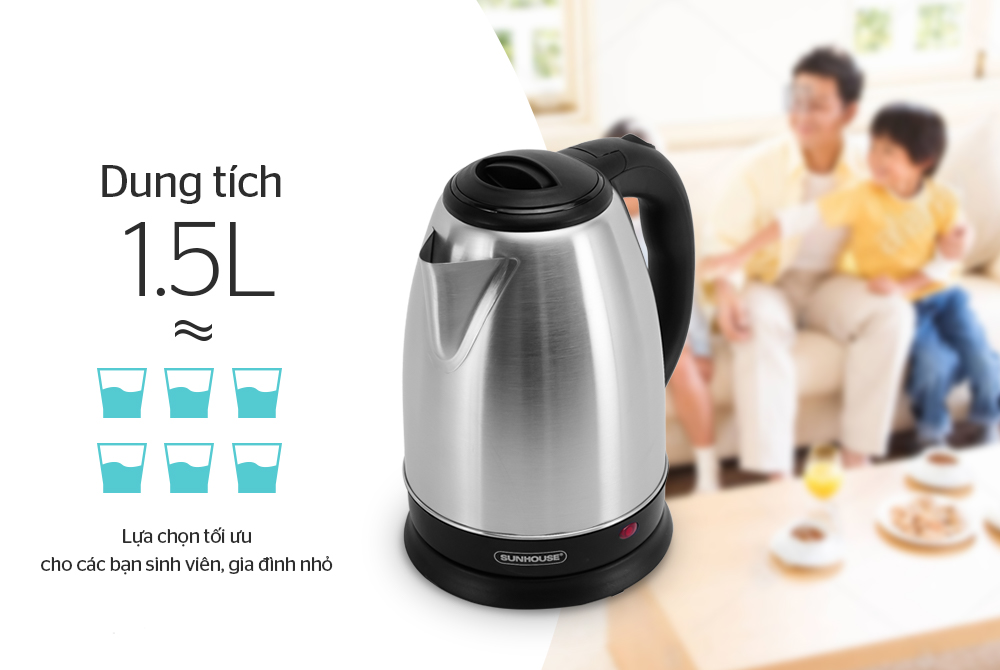 Ấm siêu tốc 1.5L SUNHOUSE SHD1057