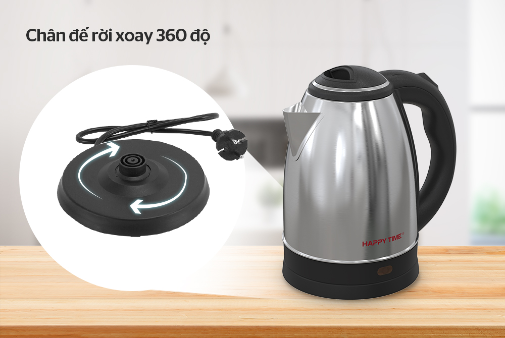 Ấm siêu tốc inox 1.8L HAPPY TIME HTD1021