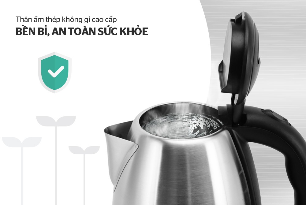 Ấm siêu tốc inox 1.8L HAPPY TIME HTD1021