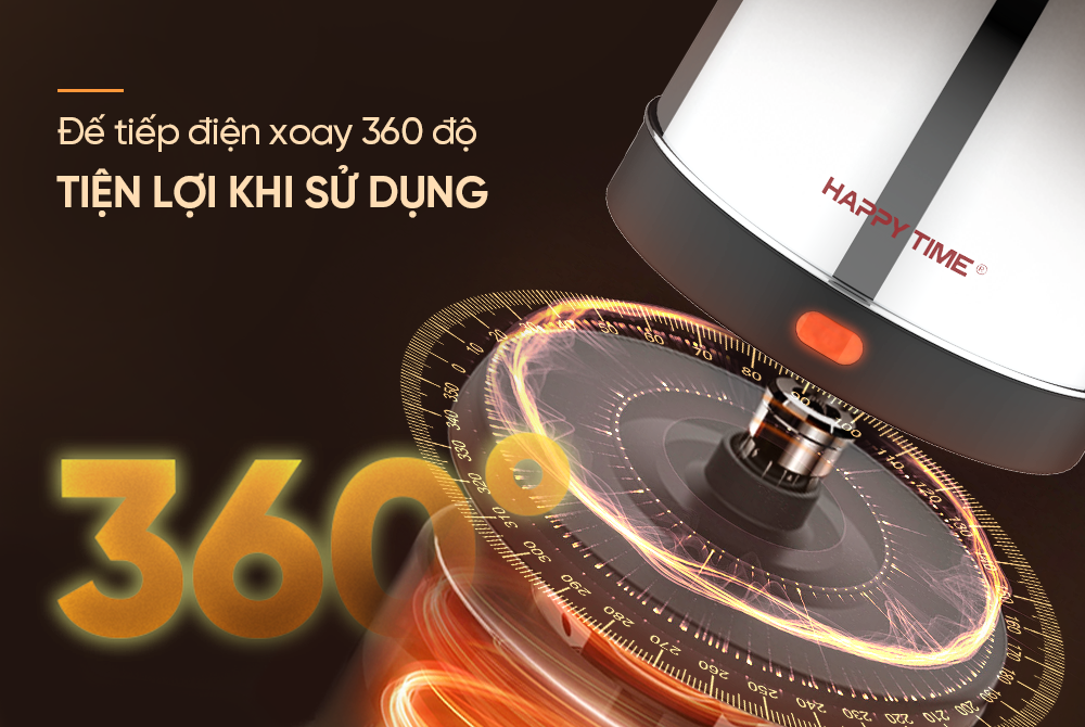 Ấm siêu tốc inox 1.8L HAPPY TIME HTD1023
