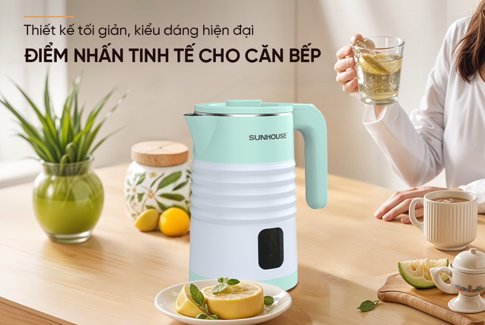 Ấm siêu tốc inox 2 lớp 1.8L SUNHOUSE SHD1357
