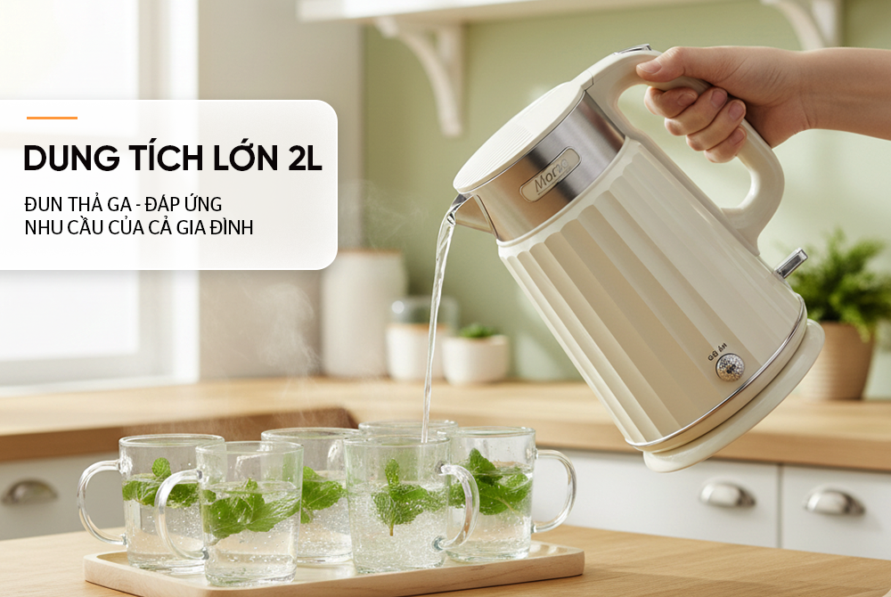 Ấm siêu tốc inox 2 lớp 2L SUNHOUSE MAMA SHD1395