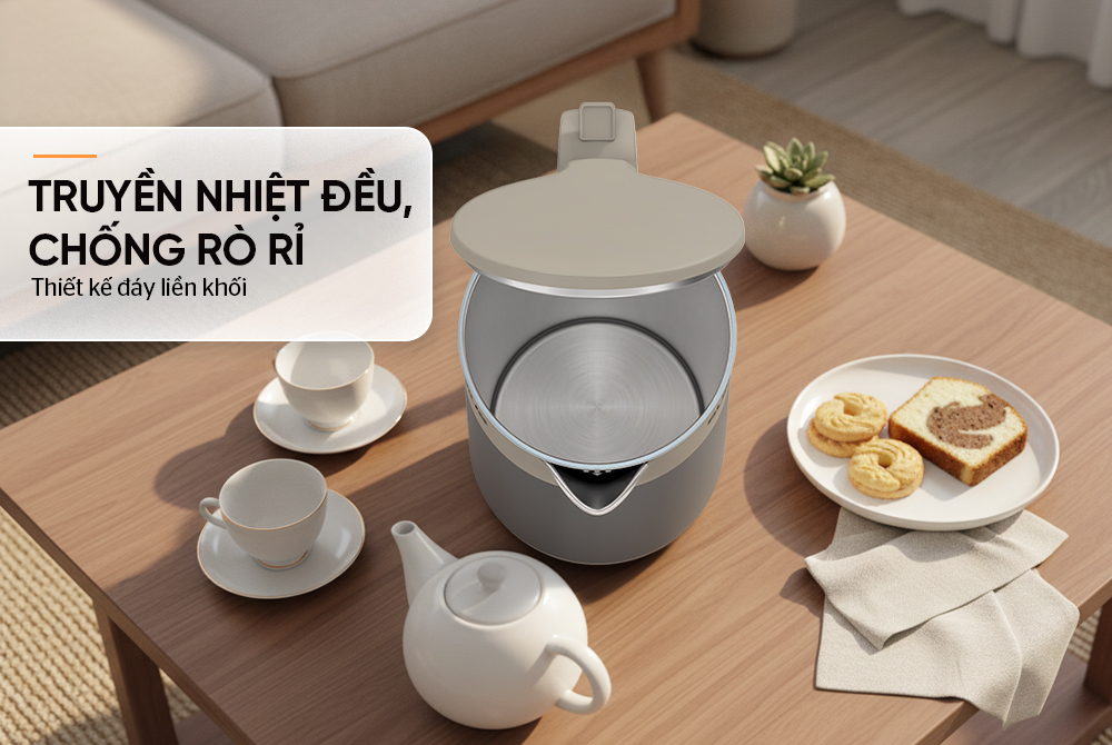 Ấm siêu tốc inox 3 lớp 1.8L SUNHOUSE SHD1376
