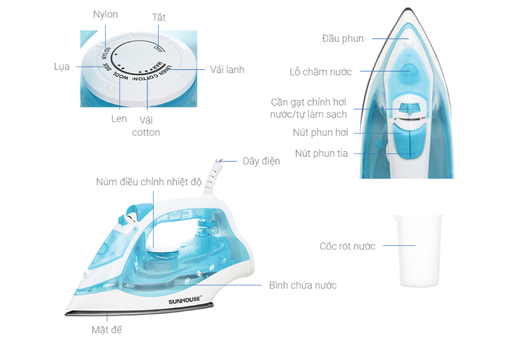 Bàn là hơi SUNHOUSE SHD2065