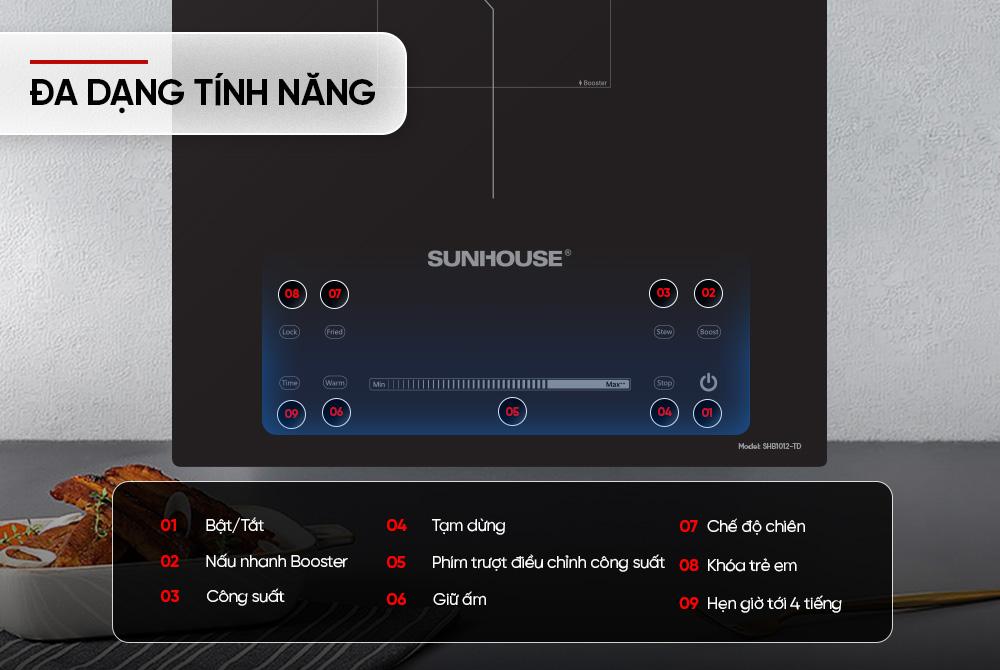 Bếp điện từ đơn SUNHOUSE SHB1012-TD
