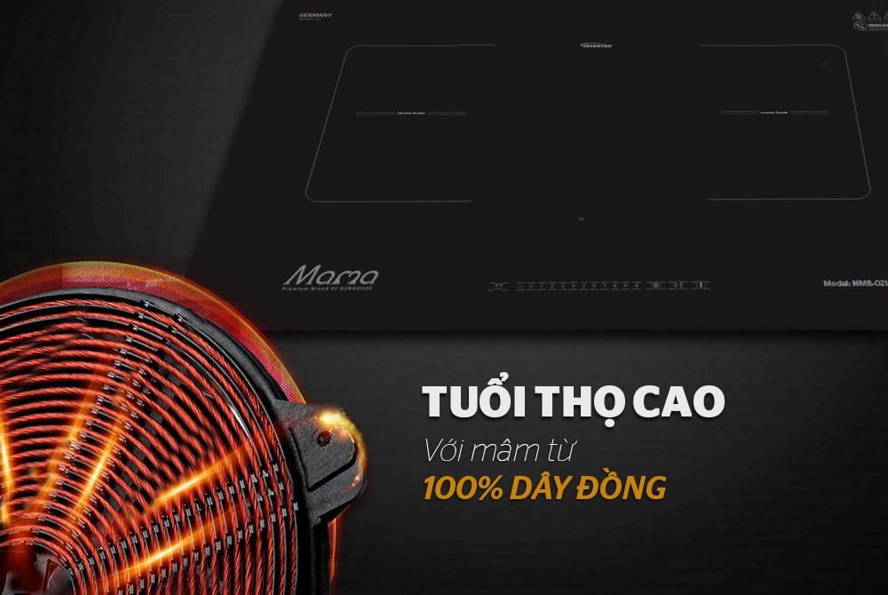 Bếp đôi điện từ SUNHOUSE MAMA MMB-02I