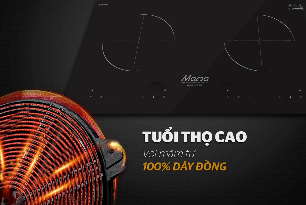 Bếp đôi điện từ SUNHOUSE MAMA MMB-03I