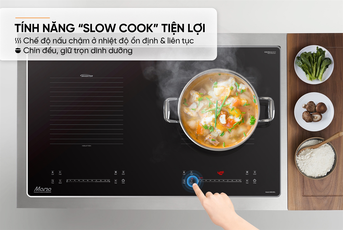 Bếp đôi điện từ SUNHOUSE MAMA MMB-88HL