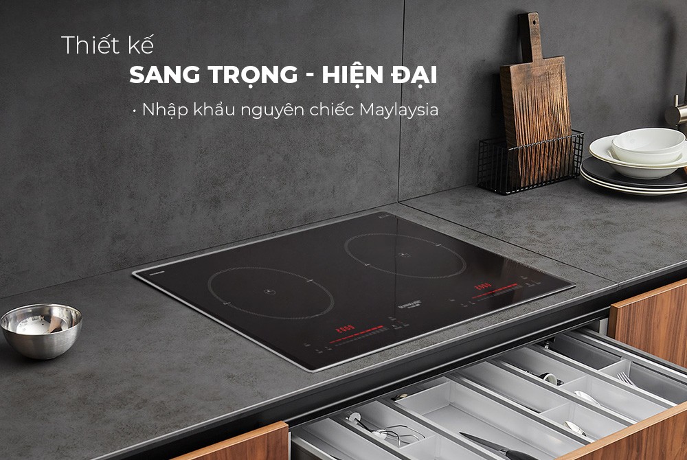 Bếp đôi điện từ SUNHOUSE MAMA MMB24LC