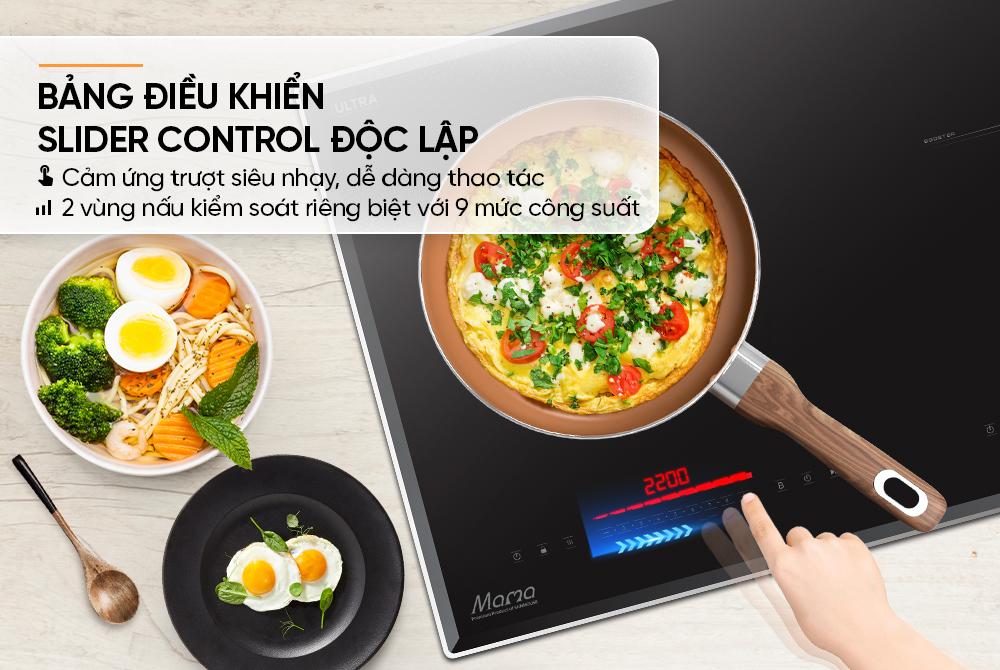 Bếp đôi điện từ SUNHOUSE Mama MMB5268