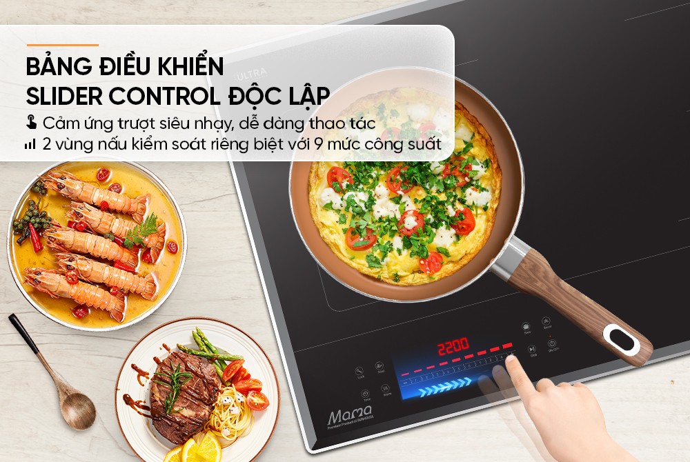 Bếp đôi điện từ SUNHOUSE MAMA MMB58869-PLUS