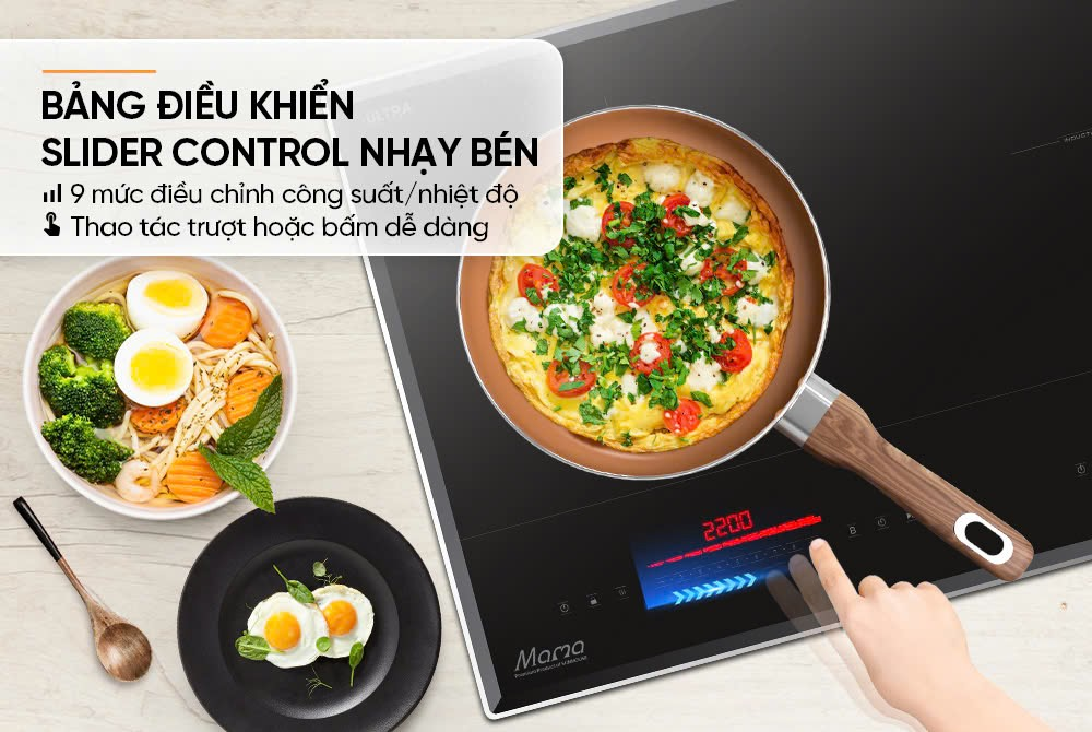 Bếp đôi điện từ SUNHOUSE MAMA MMB5886DI-PLUS