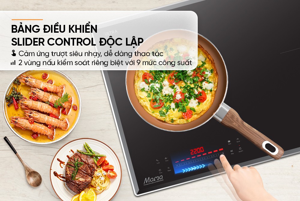 Bếp đôi điện từ SUNHOUSE MAMA MMB5995