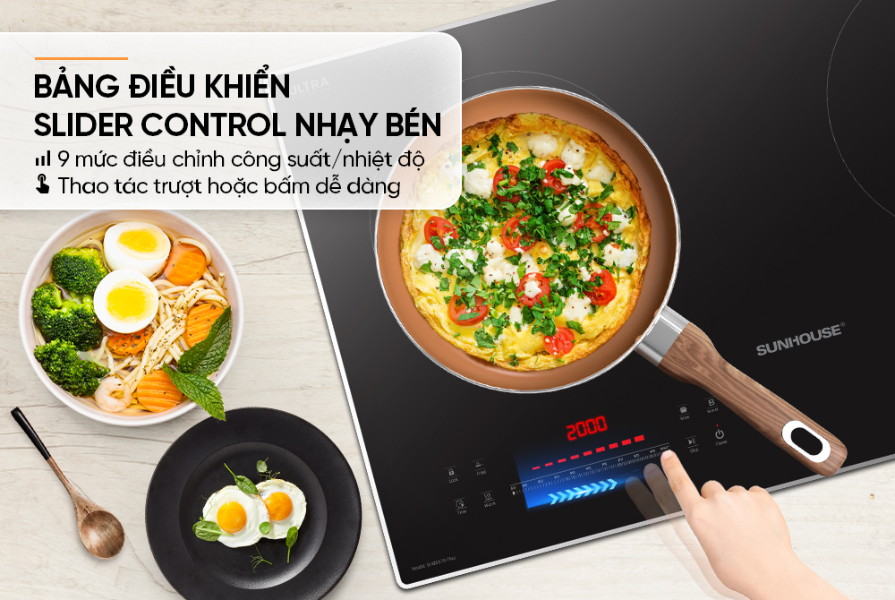 Bếp đôi điện từ SUNHOUSE SHB5579-PLUS