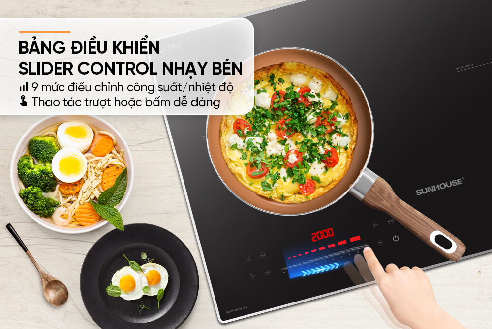 Bếp đôi điện từ SUNHOUSE SHB569-PLUS