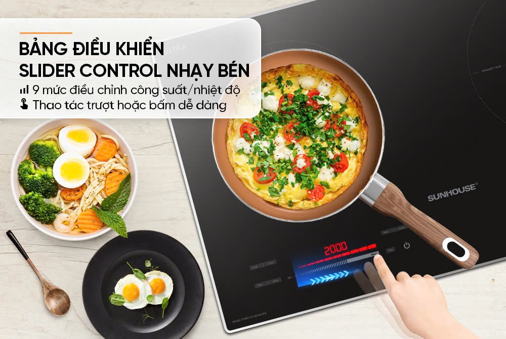 Bếp đôi điện từ SUNHOUSE SHB8101 SERI 8.0