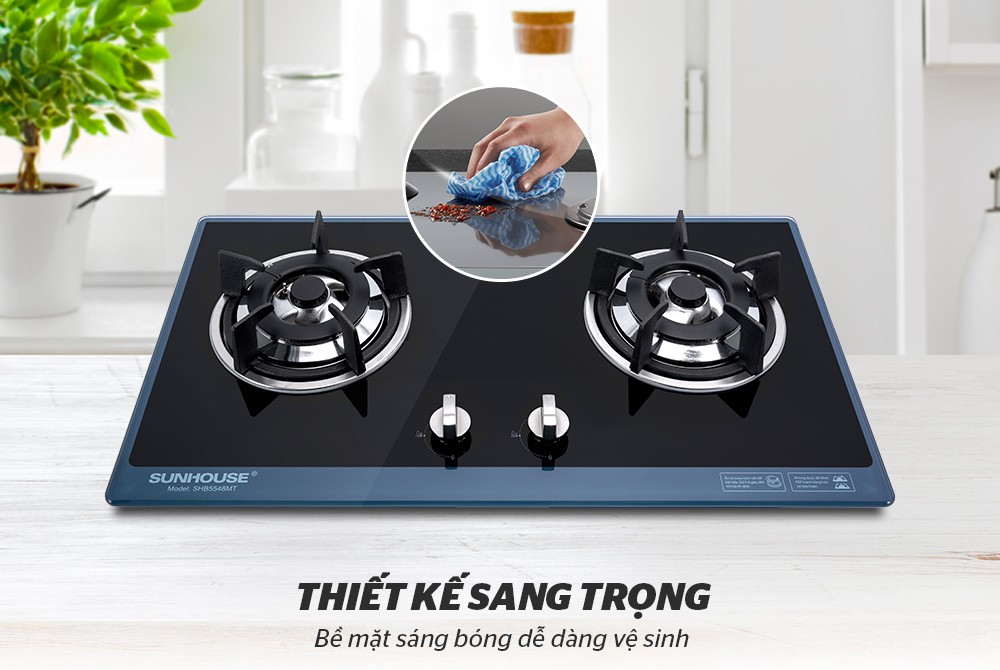 Bếp gas âm kính SUNHOUSE SHB5548MT