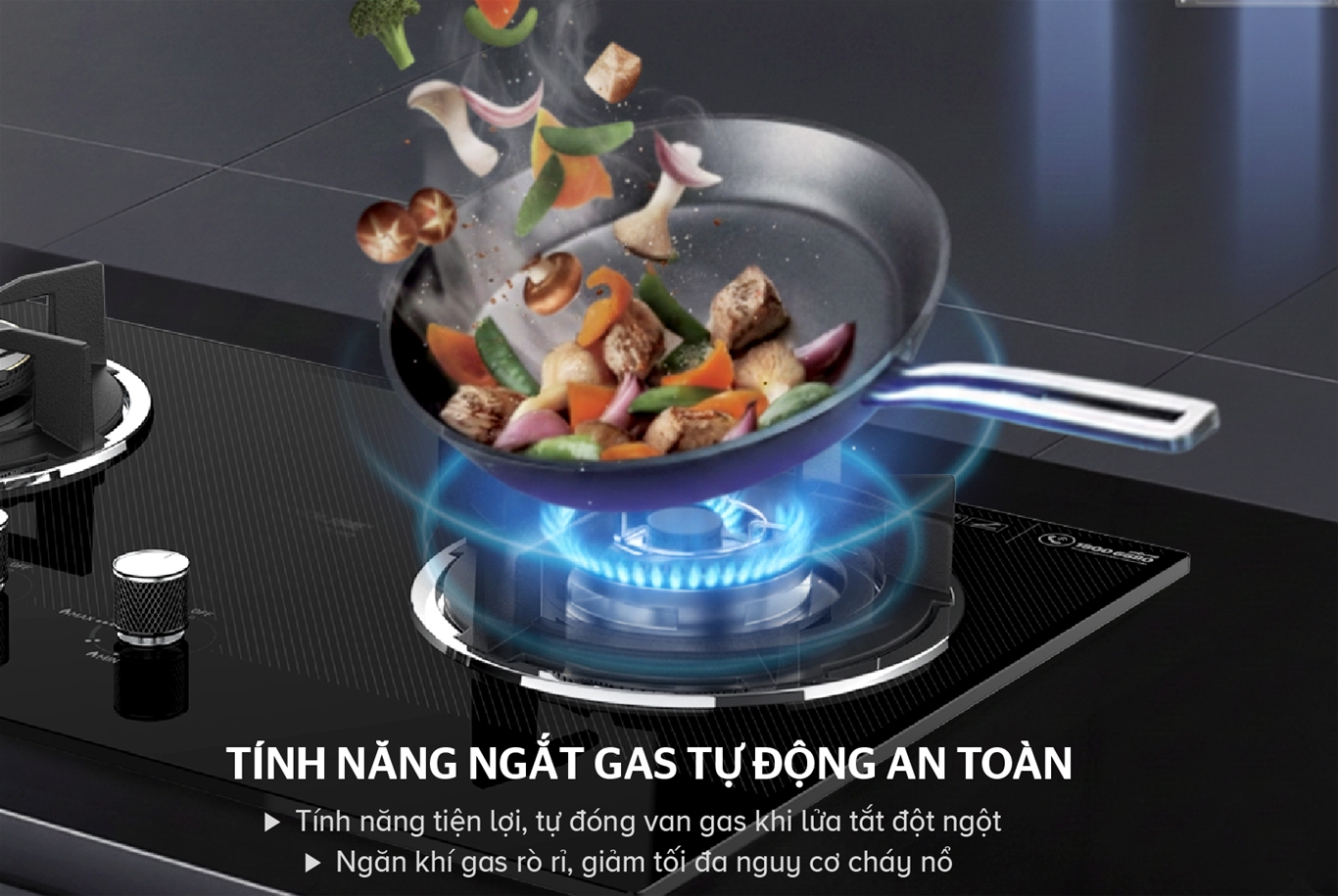Bếp gas âm kính SUNHOUSE SHB62040-MD