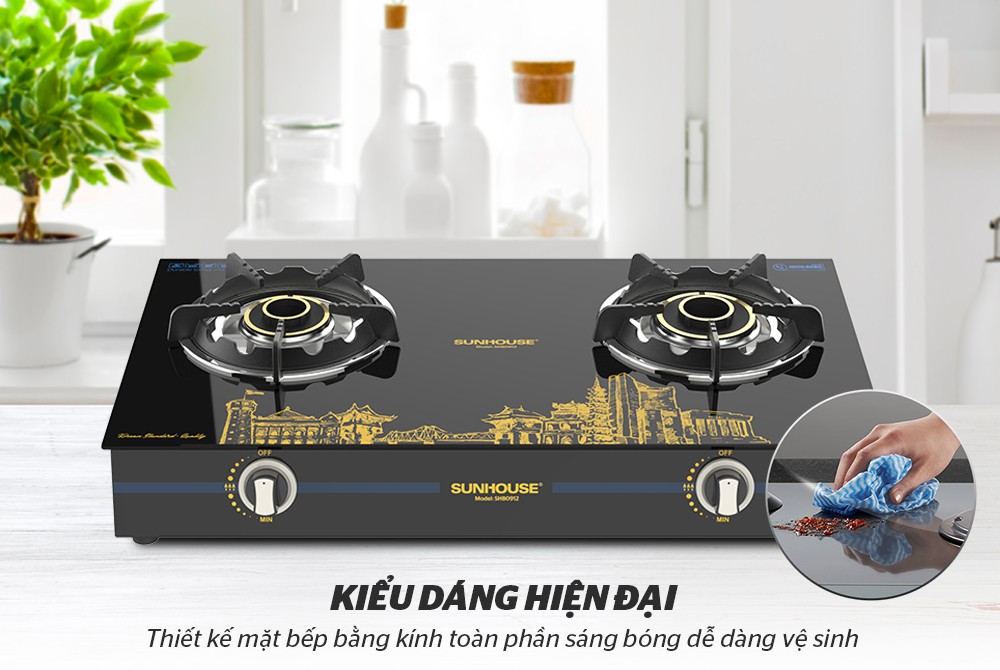 Bếp gas dương kính SUNHOUSE SHB0912