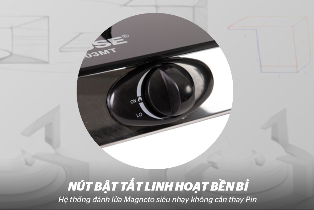 Bếp gas dương kính SUNHOUSE SHB203MT