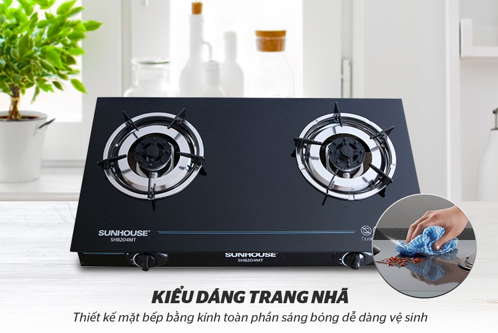 Bếp gas dương kính SUNHOUSE SHB204MT