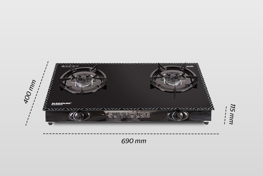 Bếp gas dương kính SUNHOUSE SHB206MT
