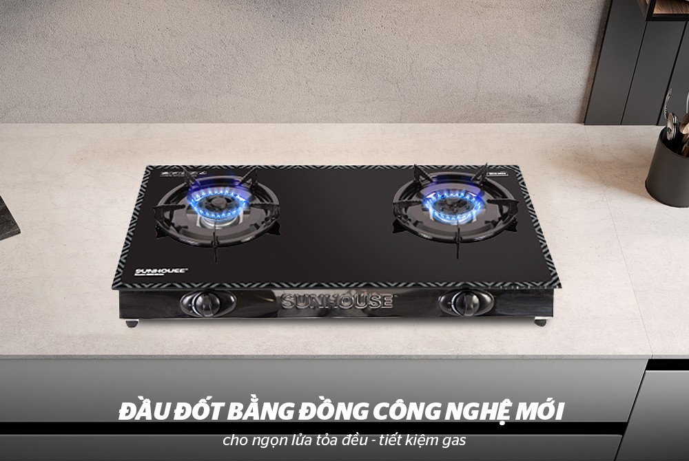 Bếp gas dương kính SUNHOUSE SHB206MT
