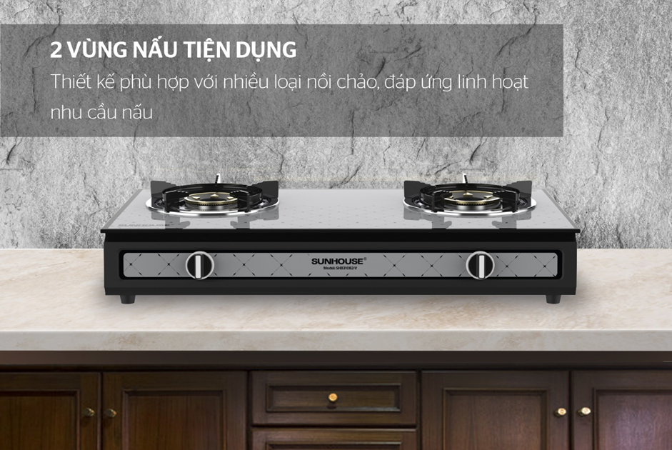 Bếp gas dương kính SUNHOUSE SHB31082-V