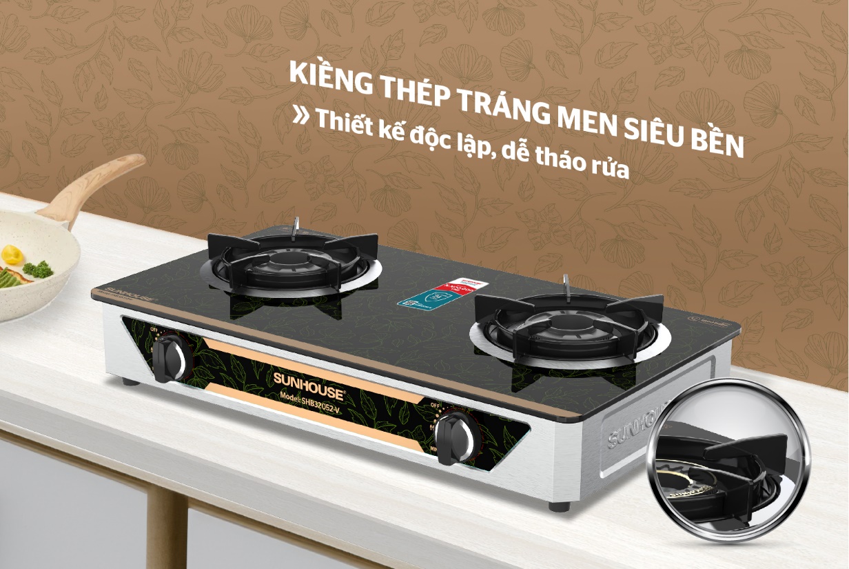 Bếp gas dương kính SUNHOUSE SHB32052-V