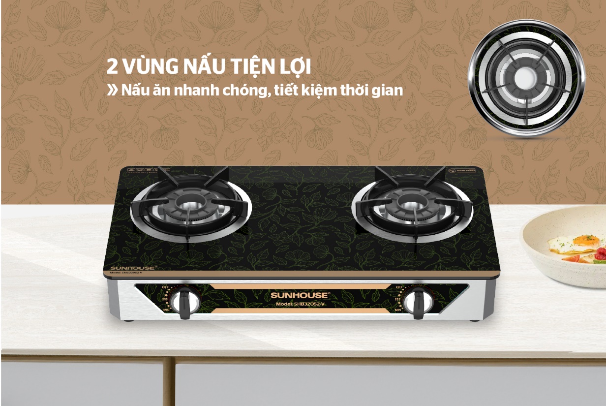 Bếp gas dương kính SUNHOUSE SHB32052-V