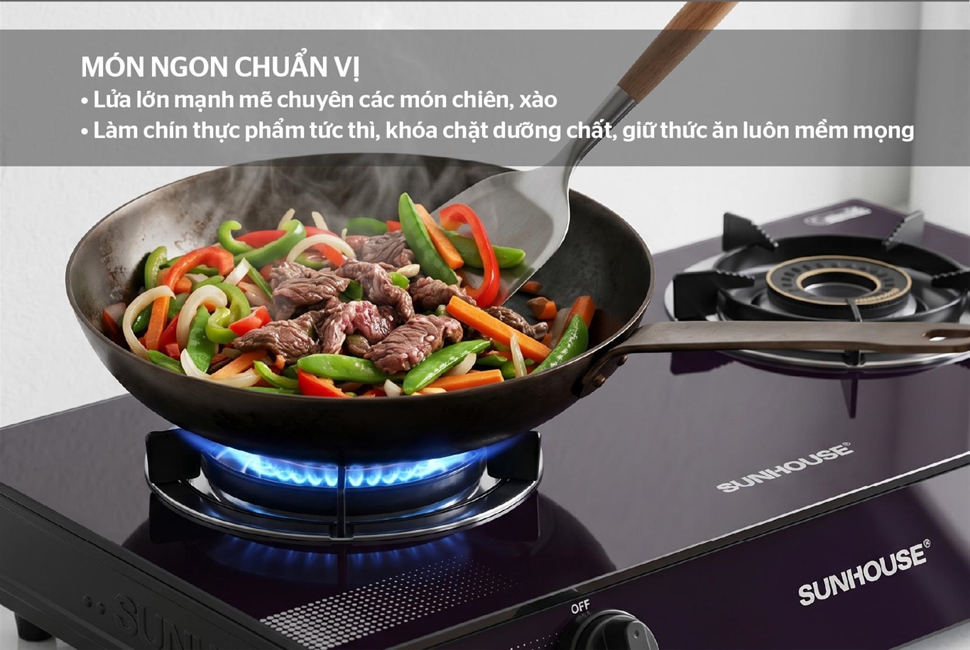 Bếp gas dương kính SUNHOUSE SHB32122-VMD