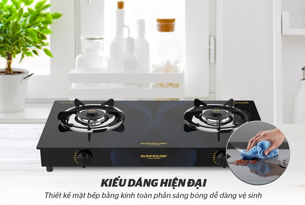 Bếp gas dương kính SUNHOUSE SHB3215