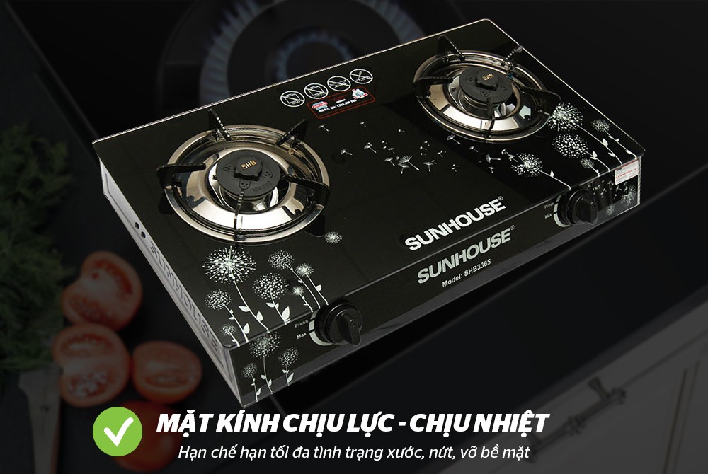 Bếp gas dương kính SUNHOUSE SHB3365