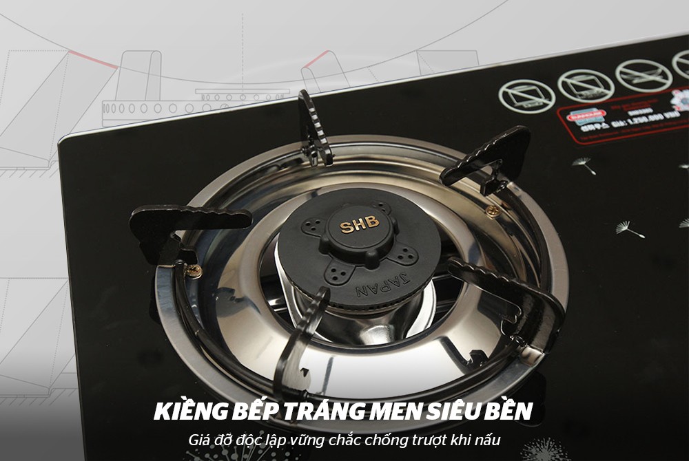 Bếp gas dương kính SUNHOUSE SHB3365