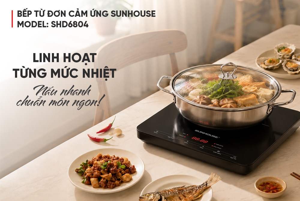 Bếp từ đơn cảm ứng SUNHOUSE SHD6804
