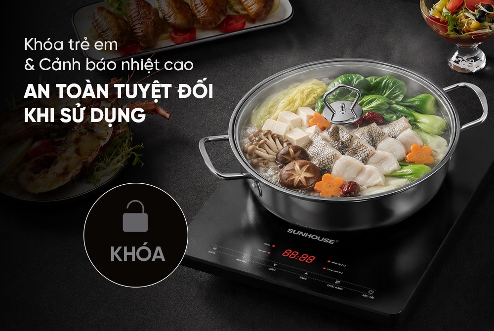 Bếp từ đơn cảm ứng SUNHOUSE SHD6804