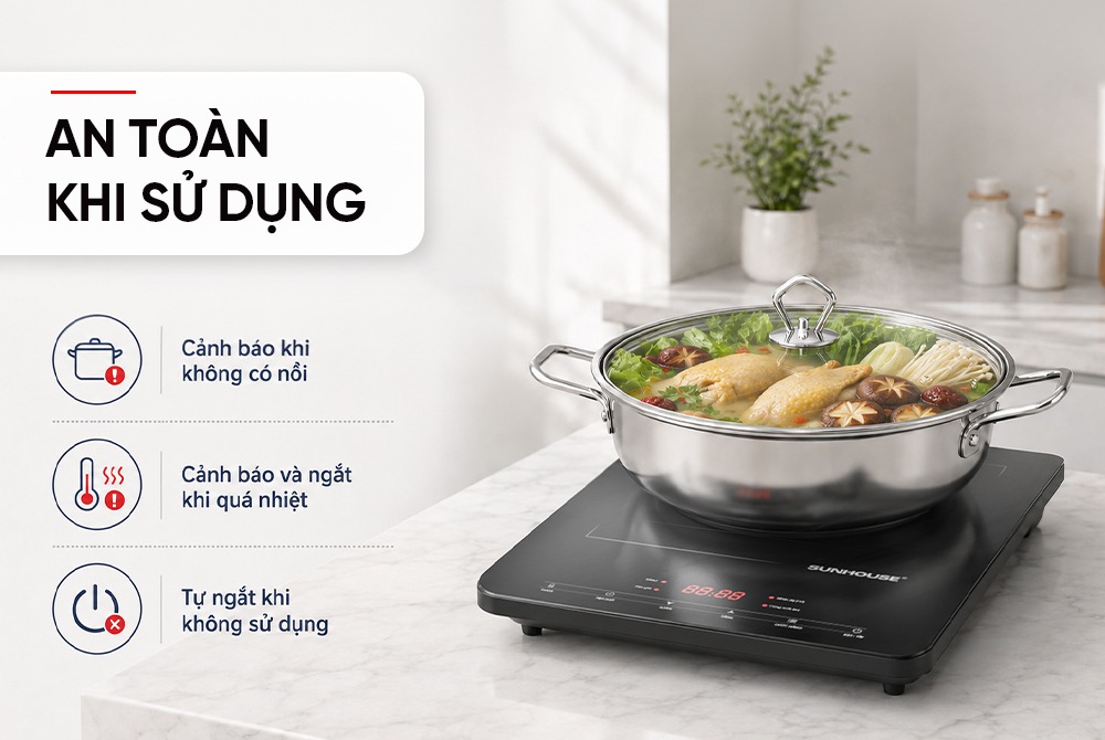 Bếp từ đơn cảm ứng SUNHOUSE SHD6807