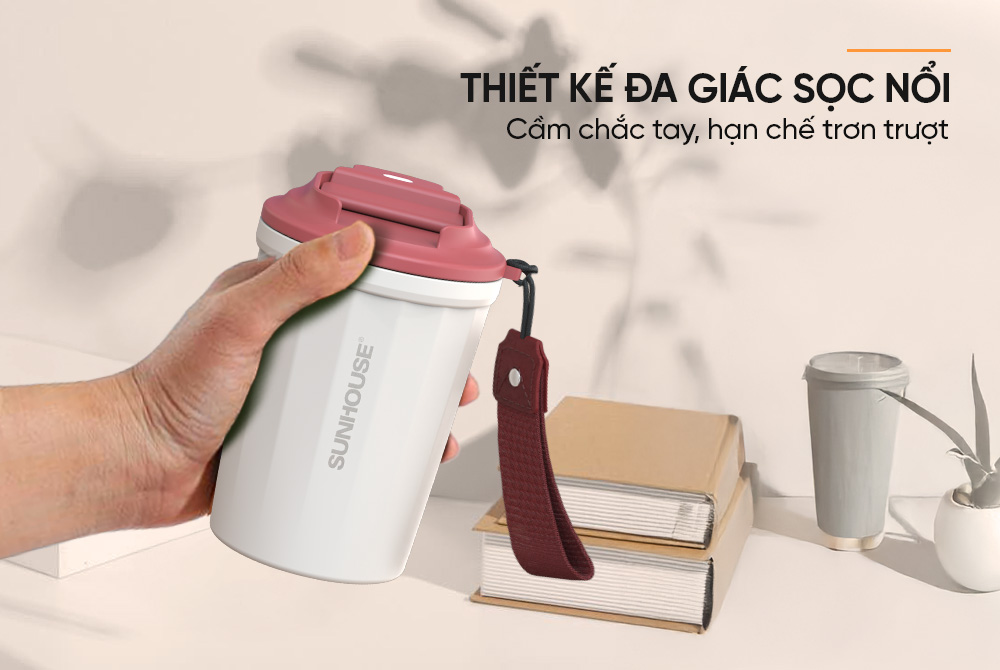 Bình cốc giữ nhiệt Mellow 390mL SUNHOUSE KS-TU390MW