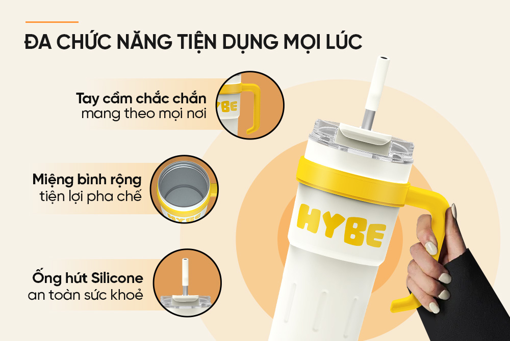 Bình cốc giữ nhiệt Stay Hybe 750mL SUNHOUSE KS-TU750SW