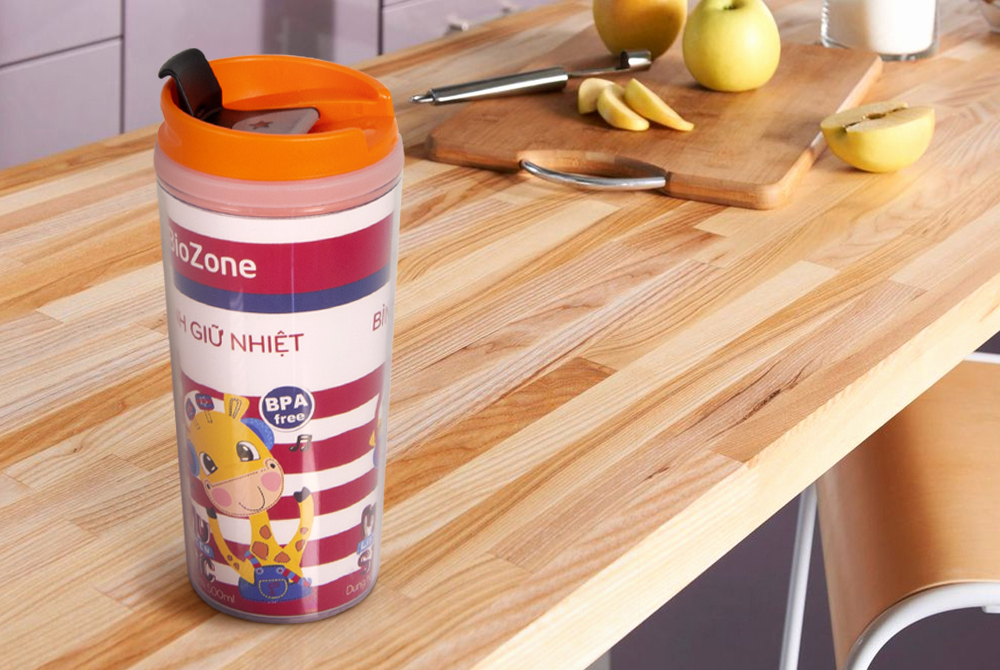 Bình giữ nhiệt BioZone 500mL nắp màu cam KB-WA500PO