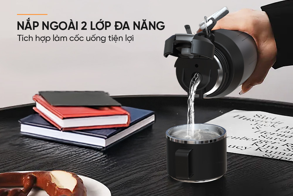 BÌnh giữ nhiệt Dual Sip 750mL SUNHOUSE KS-TU750DB