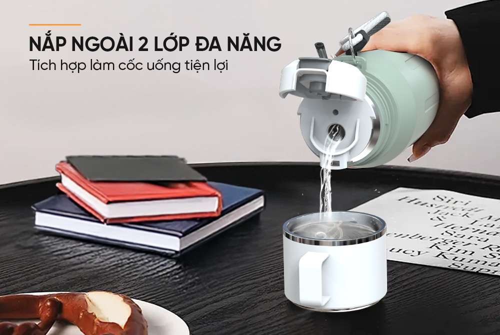 Bình giữ nhiệt Dual Sip 750mL SUNHOUSE KS-TU750DG