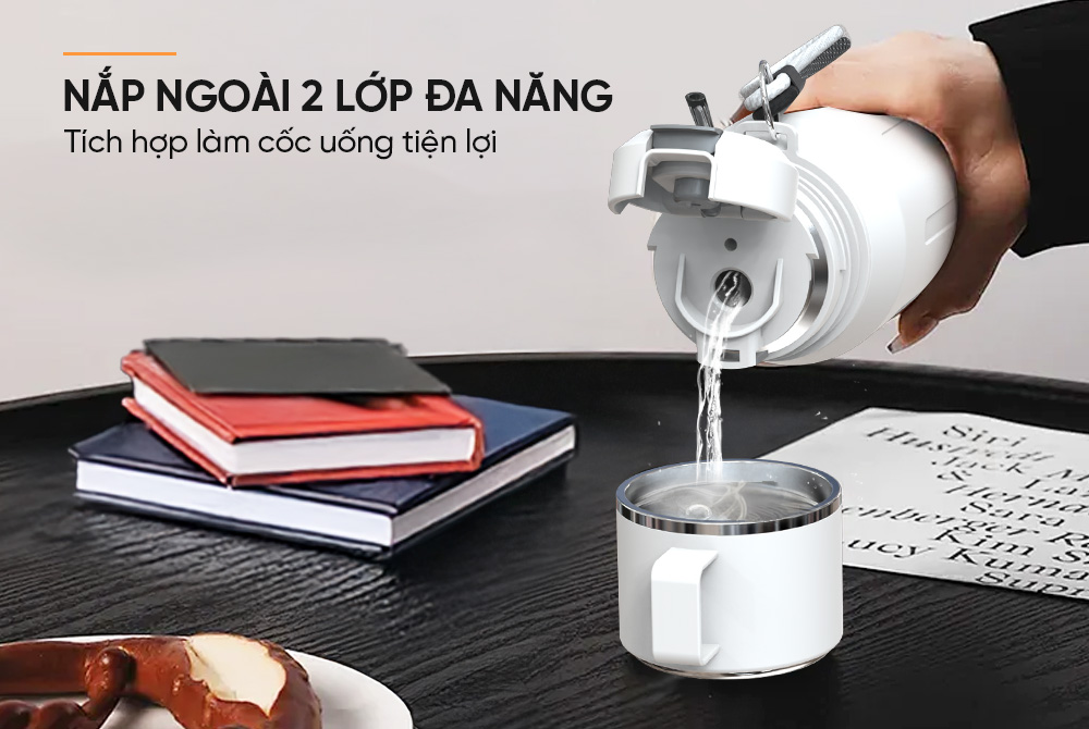 Bình giữ nhiệt Dual Sip 750mL SUNHOUSE KS-TU750DW