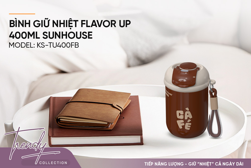 Bình giữ nhiệt Flavor Up 400mL SUNHOUSE KS-TU400FB
