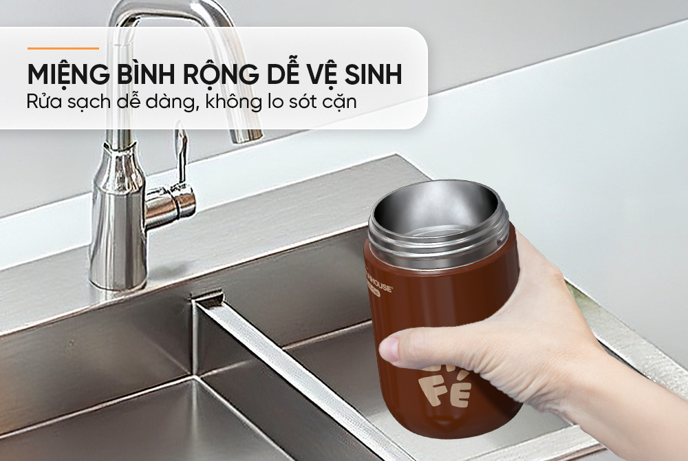 Bình giữ nhiệt Flavor Up 400mL SUNHOUSE KS-TU400FB