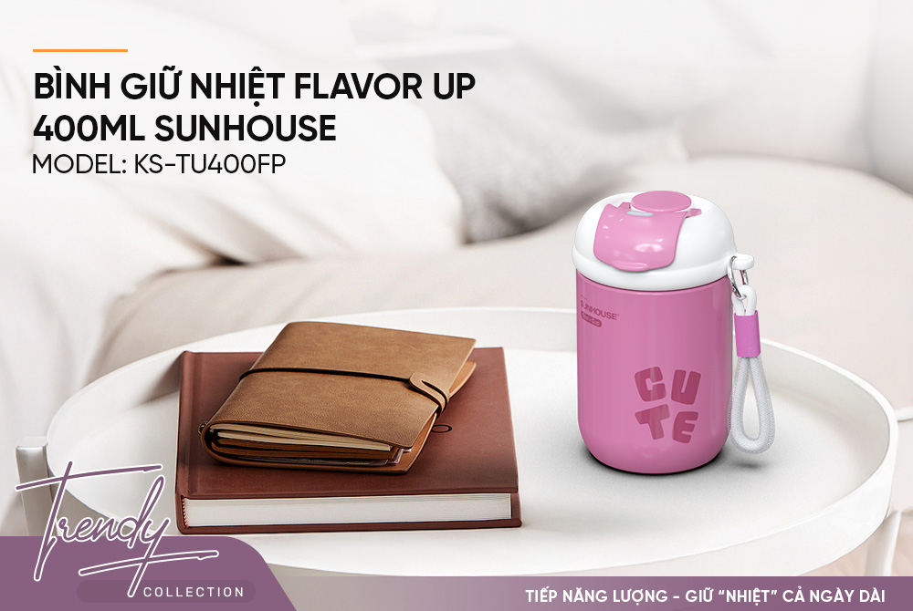 Bình giữ nhiệt Flavor Up 400mL SUNHOUSE KS-TU400FP