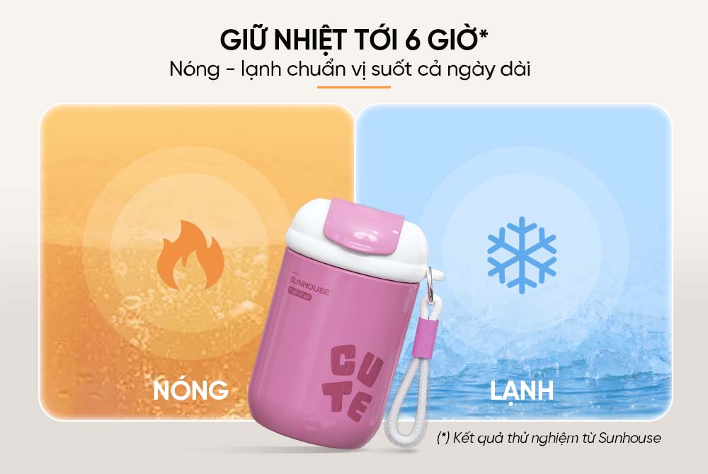 Bình giữ nhiệt Flavor Up 400mL SUNHOUSE KS-TU400FP