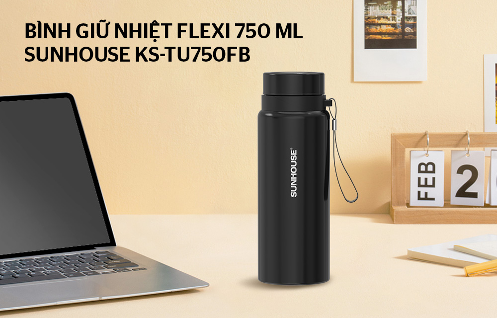 Bình giữ nhiệt flexi 750mL SUNHOUSE KS-TU750FB