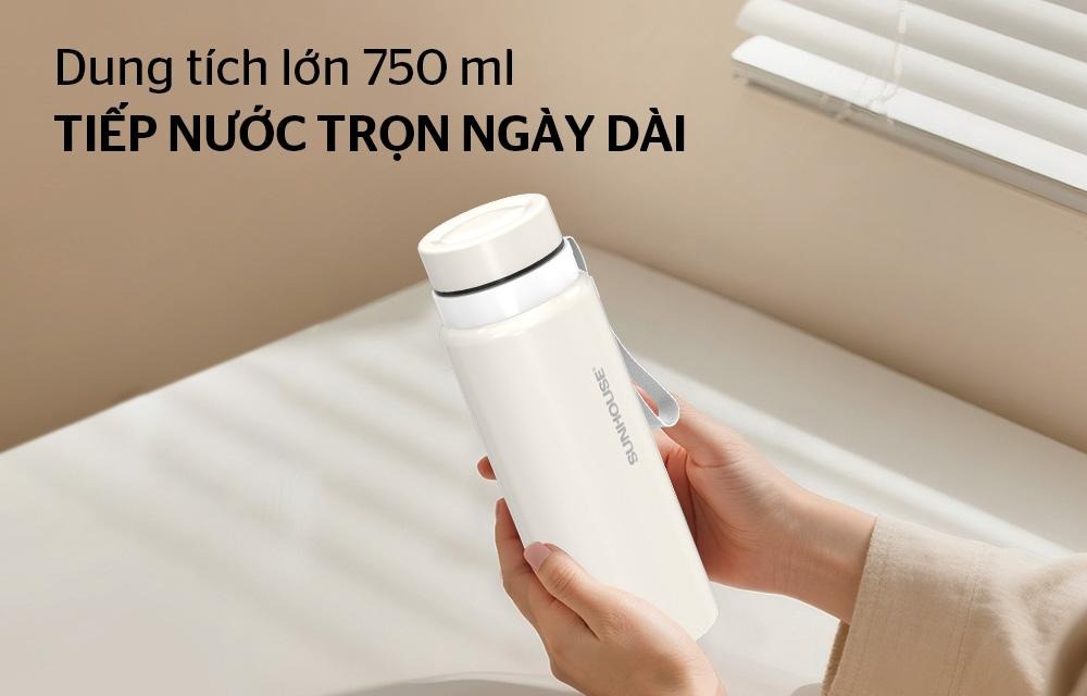 Bình giữ nhiệt flexi 750mL SUNHOUSE KS-TU750FW
